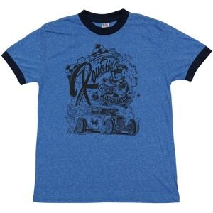 VTG 90s Russell Athletic Hot Rod Rouse Hill Rumble Rodders Ringer T-shirt 50/50